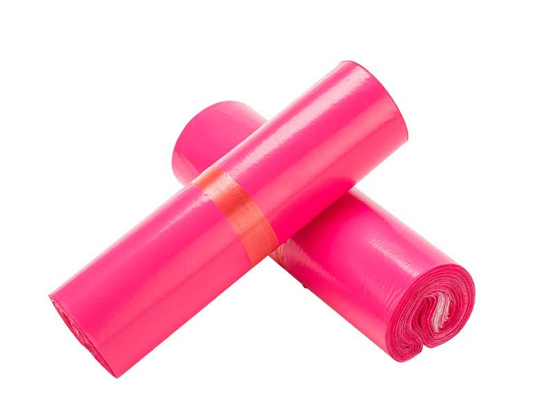 蕲春玫红色快递袋-02